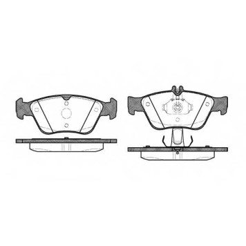 Колодки тормозные дисковые передний для MERCEDES C(S202,W202), E(S210,W210), SLK(R170) <b>ROADHOUSE 2586.10 / PSX258610</b>