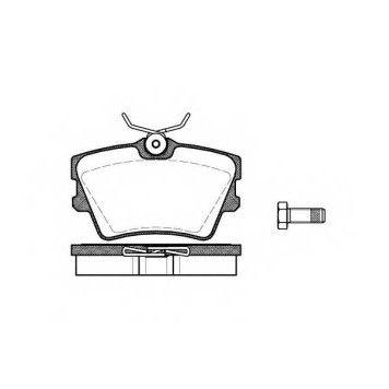 Колодки тормозные дисковые задний для VW TRANSPORTER(70XA, 70XB, 70XC, 70XD, 7DB, 7DK, 7DW) <b>ROADHOUSE 2591.00 / PSX259100</b>