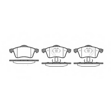 Колодки тормозные дисковые передний для VW TRANSPORTER(70XA, 70XB, 70XC, 70XD, 7DB, 7DK, 7DW) <b>ROADHOUSE 2618.00 / PSX261800</b>