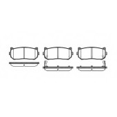 Колодки тормозные дисковые задний для KIA CARENS(FC,FJ), CLARUS(GC,K9A), SEPHIA(FA,FB), SHUMA(FB) <b>ROADHOUSE 2649.02 / PSX264902</b>