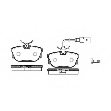 Колодки тормозные дисковые задний для VW TRANSPORTER(70XA, 70XB, 70XC, 70XD, 7DB, 7DK, 7DW) <b>ROADHOUSE 2767.01 / PSX276701</b>