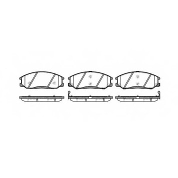 Колодки тормозные дисковые передний для HYUNDAI H-1, HIGHWAY, TRAJET(FO) <b>ROADHOUSE 2771.02 / PSX277102</b>