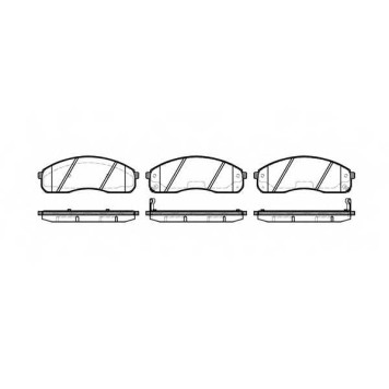 Колодки тормозные дисковые передний для KIA CARNIVAL(GQ,UP), PREGIO(TB) <b>ROADHOUSE 2821.02 / PSX282102</b>