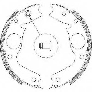 Комплект колодок стояночной тормозной системы ROADHOUSE ZSX414800 / 4148.00