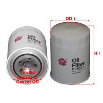 Фильтр масляный SAKURA Automotive C-1005