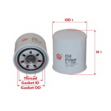 Фильтр масляный SAKURA Automotive C-1108