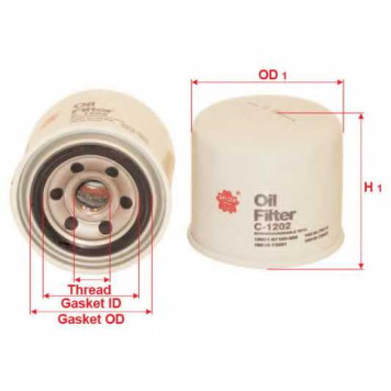 Фильтр масляный SAKURA Automotive C-1202