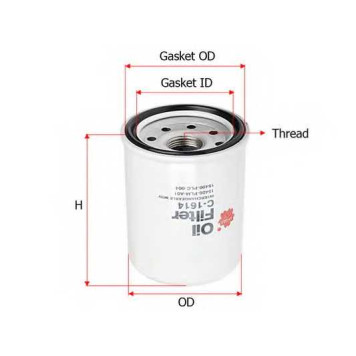 Фильтр масляный SAKURA Automotive C-1614