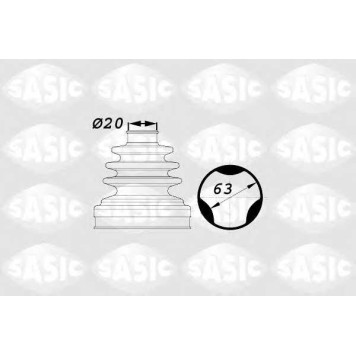 Комплект пылника приводного вала SASIC 1900003