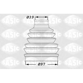 Комплект пылника приводного вала SASIC 1900005