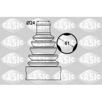 Комплект пылника приводного вала SASIC 1904018