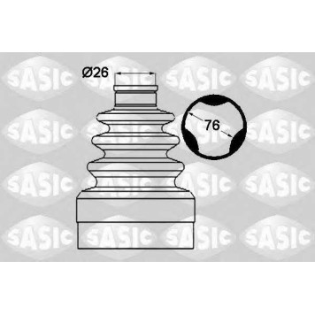 Комплект пылника приводного вала SASIC 1904019