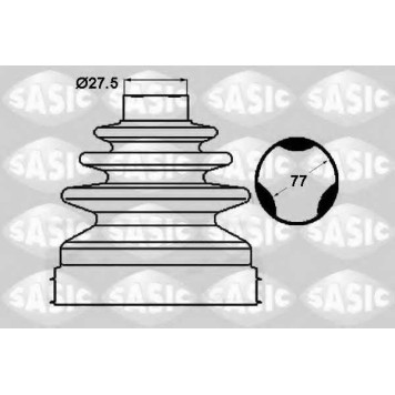 Комплект пылника приводного вала SASIC 1904039