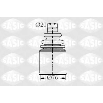 Комплект пылника приводного вала SASIC 2873483