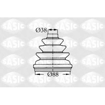 Комплект пылника приводного вала SASIC 2873803