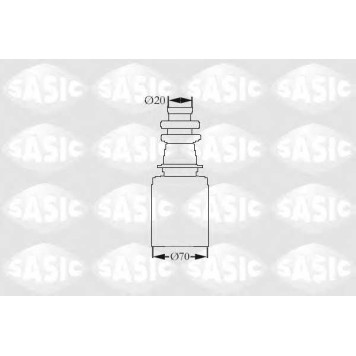 Комплект пылника приводного вала SASIC 2873833