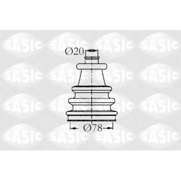 Комплект пылника приводного вала SASIC 2933743