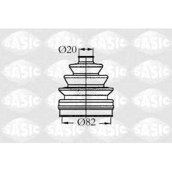 Комплект пылника приводного вала SASIC 2933833