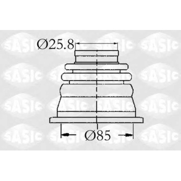 Комплект пылника приводного вала SASIC 4003408
