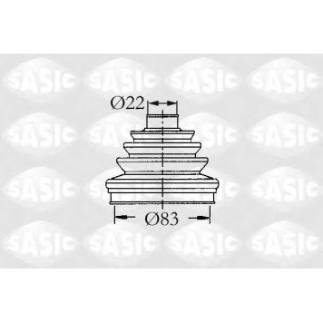 Комплект пылника приводного вала SASIC 4003437