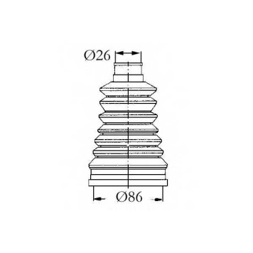Комплект пылника приводного вала SASIC 4003440