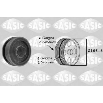 Ременный шкив коленвала SASIC 9001808