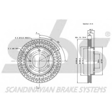 Тормозной диск sbs 1815203033-2