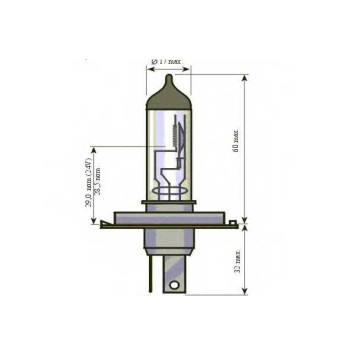 Лампа накаливания H4 24В 75/70Вт SCT Germany 202167-1