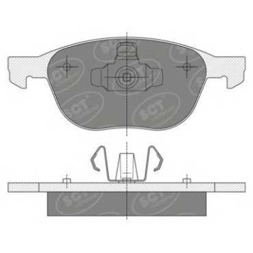 Колодки тормозные дисковые SCT Germany 23723, 23724 / SP 358