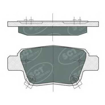 Колодки тормозные дисковые SCT Germany 23620, 23621, 23622 / SP 369