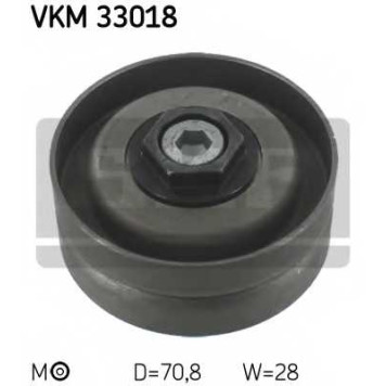 Натяжной ролик поликлинового ременя SKF VKM 33018