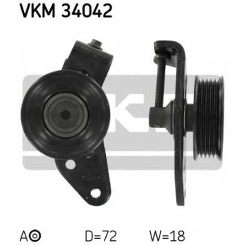 Натяжной ролик поликлинового ременя SKF VKM 34042