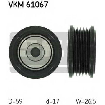 Паразитный / ведущий ролик поликлинового ременя SKF VKM 61067