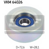 Обводной ролик приводного ремня MAZDA 2 / 3 2007- (гладкий) <b>SKF VKM64026</b>