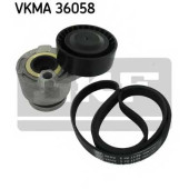 Поликлиновой ременный комплект SKF VKMA 36058