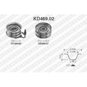 Комплект ремня ГРМ SNR KD469.02