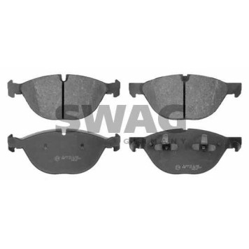Колодки тормозные дисковые передний для BMW X5(E70,F15,F85), X6(E71,E72,F16,F86) <b>SWAG 20 91 6730 / 24172</b>