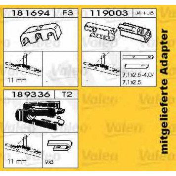 Щетка стеклоочистителя каркасная SWF 116128 с контактом датчика износа, 450мм-1