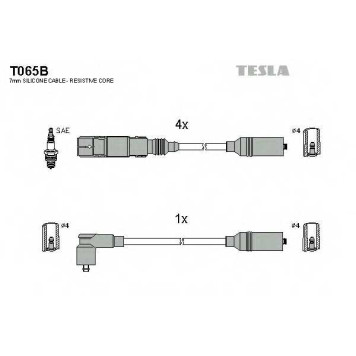 Комплект проводов зажигания TESLA T065B