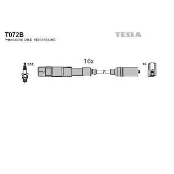 Комплект проводов зажигания TESLA T072B