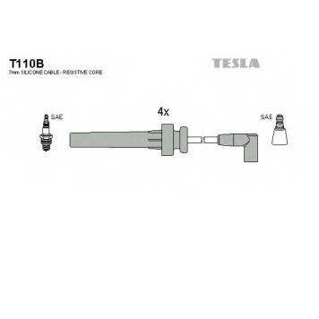 Комплект проводов зажигания TESLA T110B