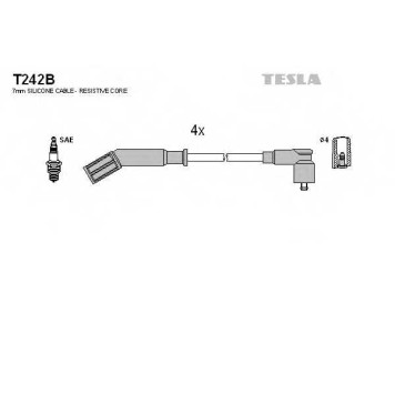 Комплект проводов зажигания TESLA T242B