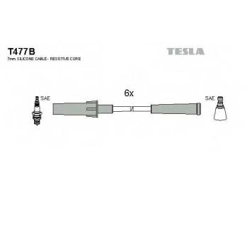 Комплект проводов зажигания TESLA T477B