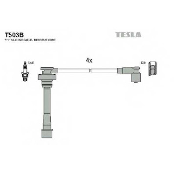 Комплект проводов зажигания TESLA T503B