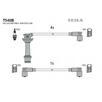 Комплект проводов зажигания TESLA T540B