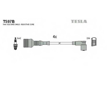 Комплект проводов зажигания TESLA T597B