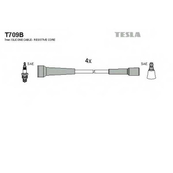 Комплект проводов зажигания TESLA T709B