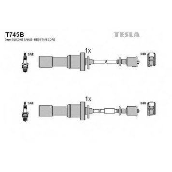 Комплект проводов зажигания TESLA T745B
