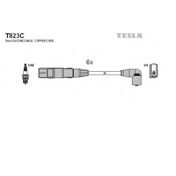 Комплект проводов зажигания TESLA T823C