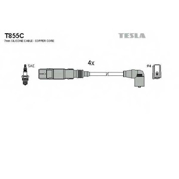 Комплект проводов зажигания TESLA T855C